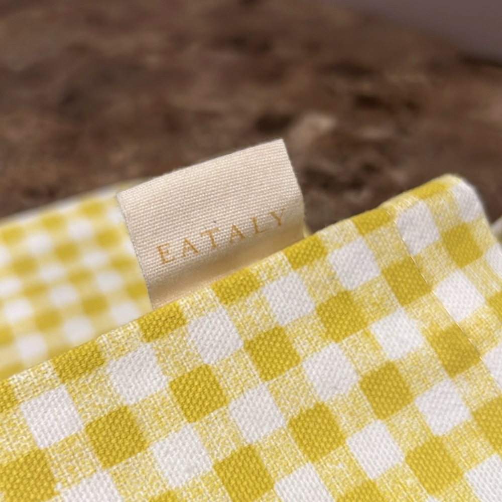 EATALY Checkered Shopper Tote Bag - Picture 7 of 7